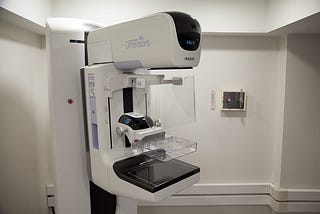 A mammography machine in a hospital room