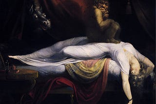 The Nightmare (1781), a painting by Henry Fuseli depicting a woman asleep with a demon on her chest.