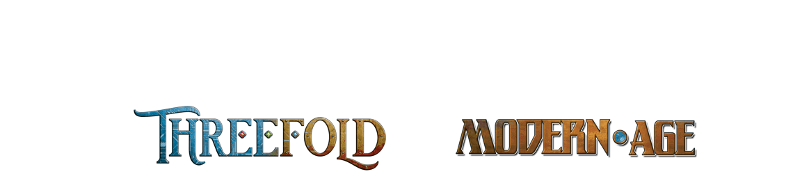 Modern AGE RPG and Threefold logos