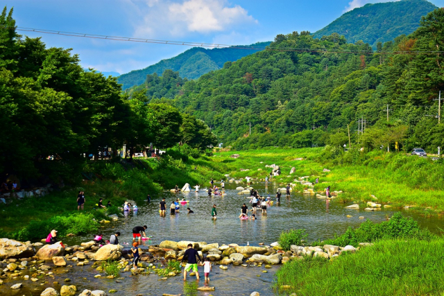 가평 운악산계곡 전경