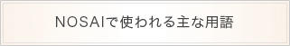 NOSAIで使われる主な用語