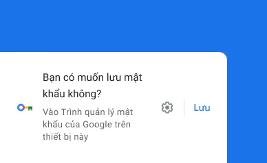 Màn hình trắng đưa ra câu hỏi "Save password?" (Lưu mật khẩu?)