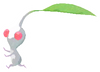 Lifelog artwork of a White Pikmin with no decor from Pikmin Bloom.