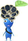 A Blue Clothes Store Decor Pikmin with Hair Tie decor from Pikmin Bloom.