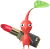 A Red Makeup Store Decor Pikmin with Makeup decor from Pikmin Bloom.