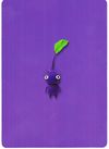 Back of a leaf Purple Pikmin e-card.