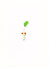 Back of a leaf White Pikmin e-card.