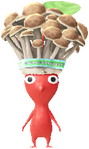 A Red Supermarket Decor Pikmin with Mushroom decor from Pikmin Bloom.