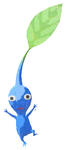 Lifelog artwork of a Blue Pikmin with no decor from Pikmin Bloom.