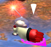 Captain Olimar using the Rocket Fist.