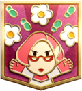 The Brittany Badge for the First Anniversary Pikmin 3 Deluxe event in Pikmin Bloom.