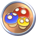 In-game texture for the second mushroom challenge badge in Pikmin Bloom.