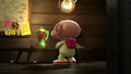 Olimar blending his drink in The Night Juicer.