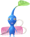 A Blue Hair Salon Decor Pikmin with Scissors decor from Pikmin Bloom.