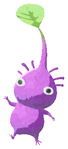 Lifelog artwork of a Purple Pikmin with no decor from Pikmin Bloom.