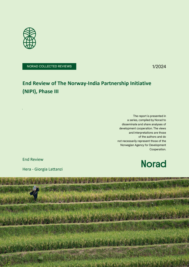 노르웨이-인도 파트너십(NIPI) 최종 검토, 3단계 (End Review of The Norway-India Partnership Initiative (NIPI), Phase III)