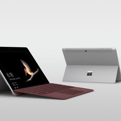 Surface Go in red and gray