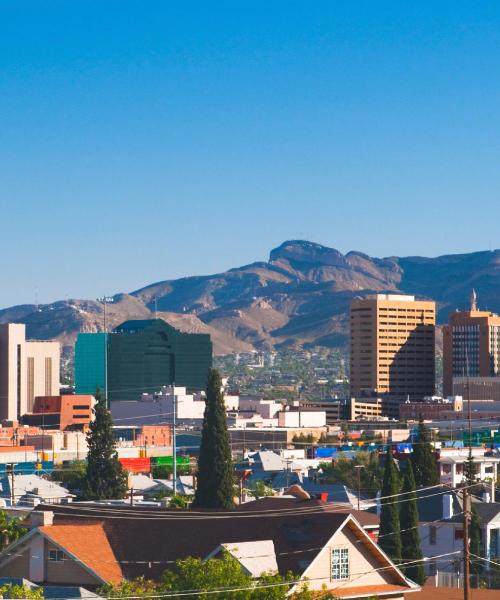 En vacker bild av Ciudad Juárez som ligger nära Abraham Gonzalez internationella flygplats