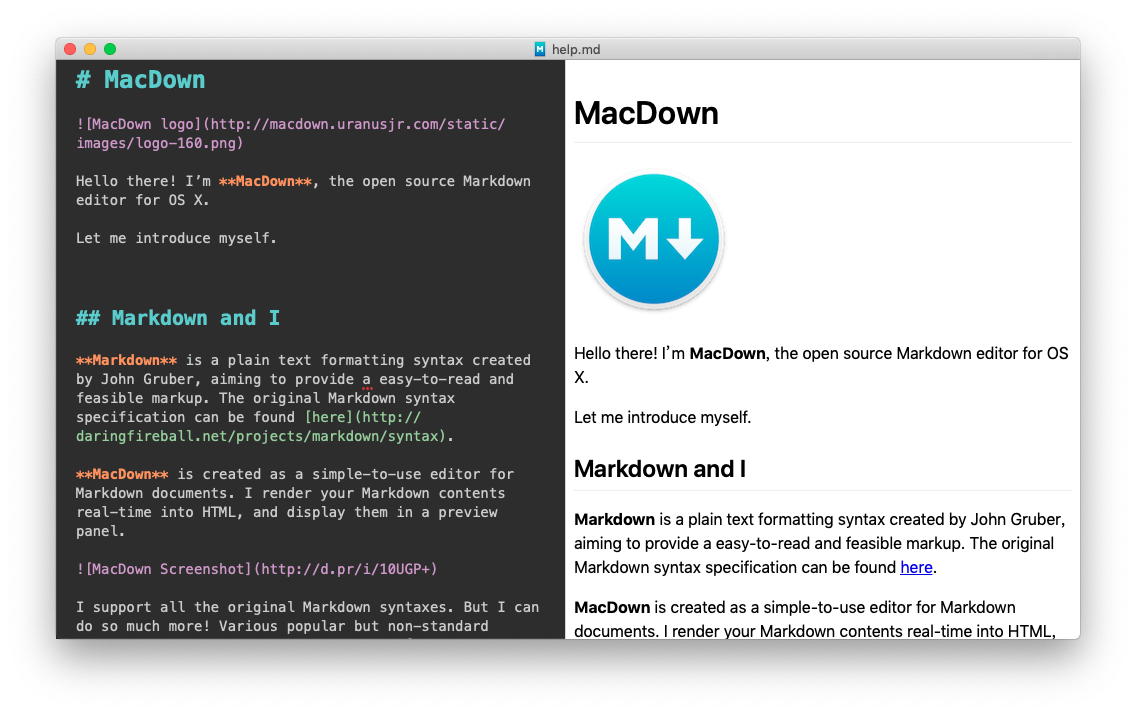 MacDown Screen Shot