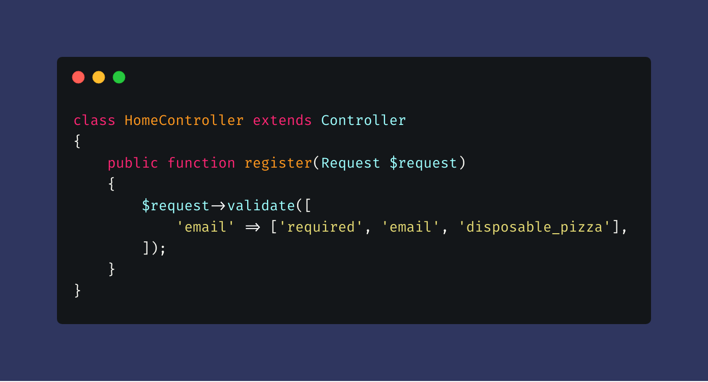 Laravel-Validator-Pizza