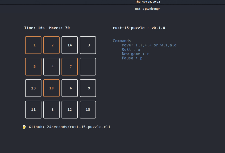 rust-15-puzzle-cli