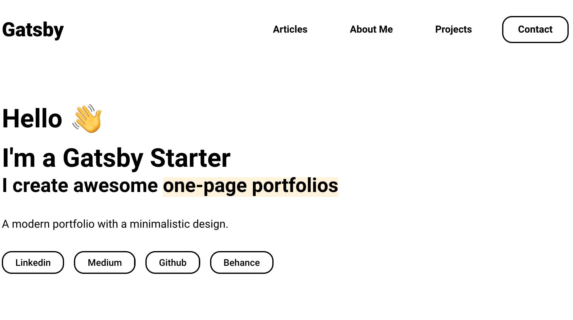 gatsby-starter-portfolio-minimal