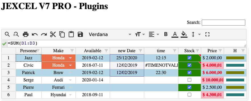 jspreadsheet-plugins-and-editors