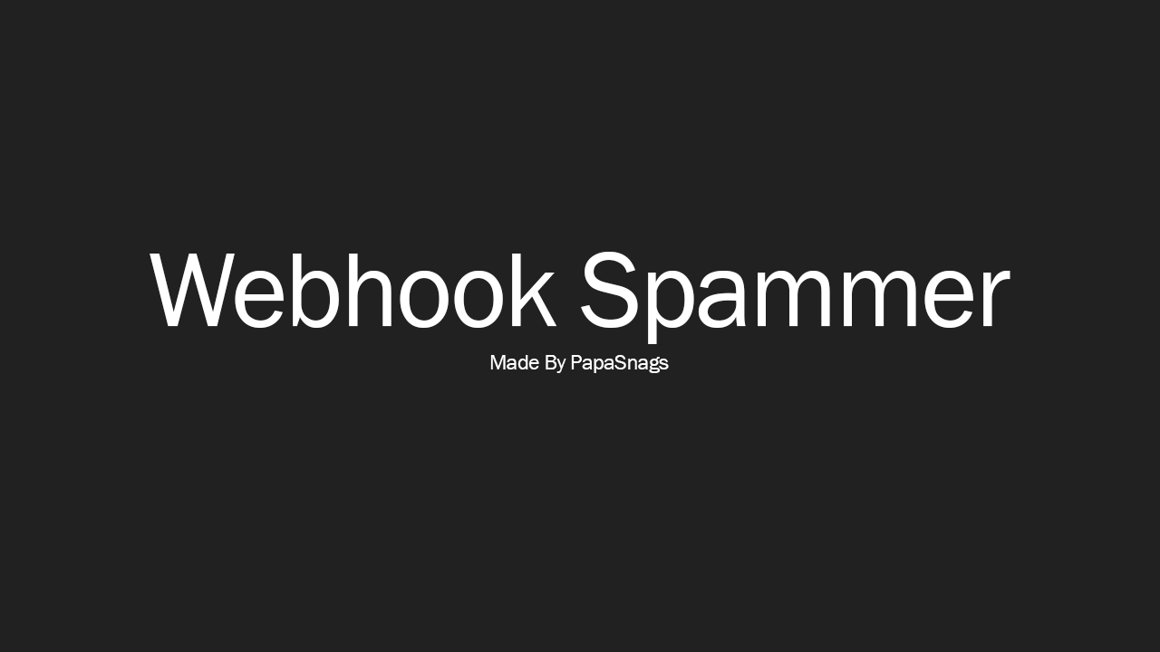 Discord-Webhook-Spammer