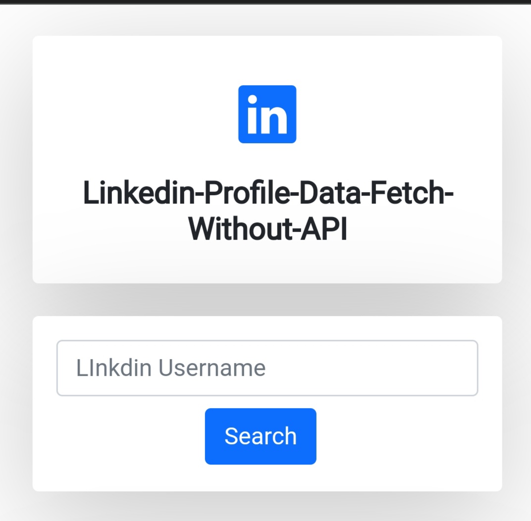 linkedin-Profile-Data-Fetch-Without-API-