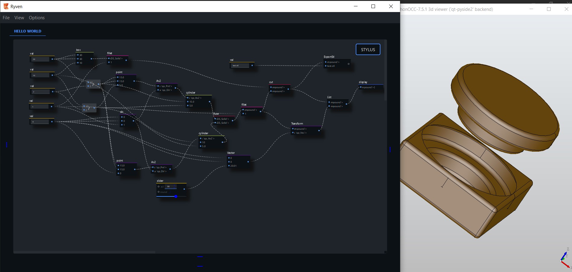 Pythonocc-nodes-for-Ryven