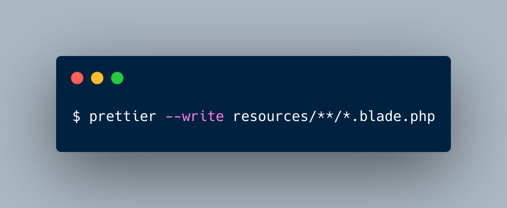 prettier-plugin-blade