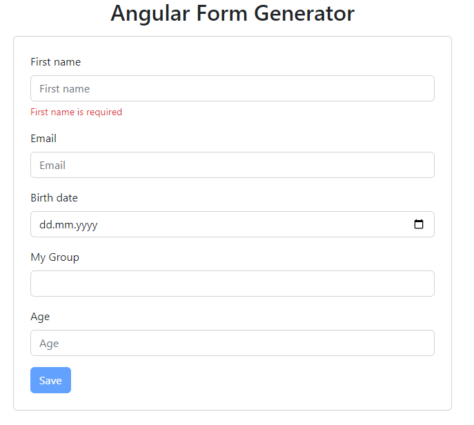 angular-form-generator