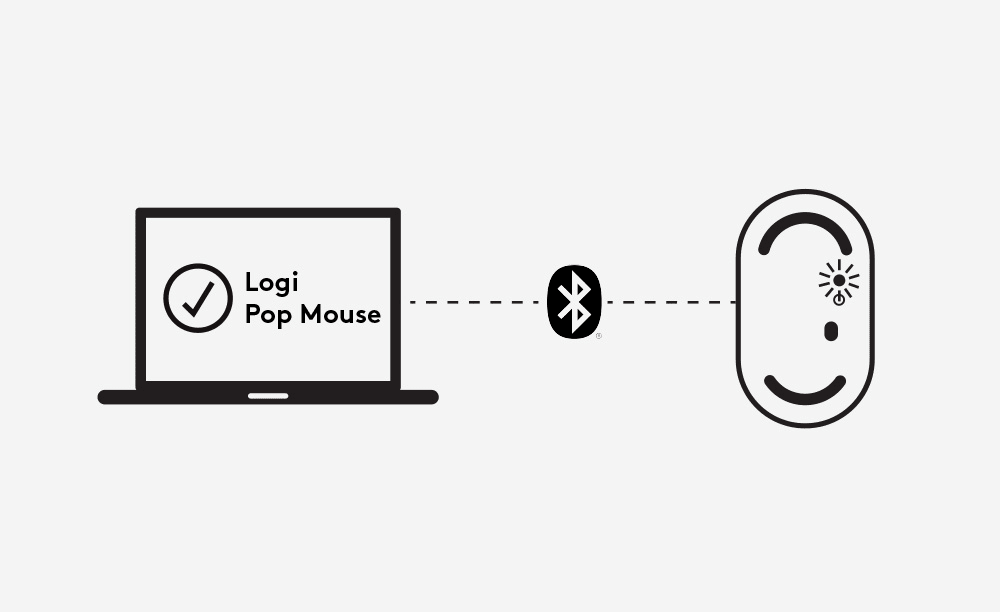 Stap 2 in de set-up van de muis - Je POP Mouse verbinden