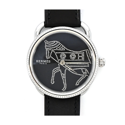 Hermes 愛馬仕 Arceau Horse Swift 小牛皮鉚釘裝飾腕