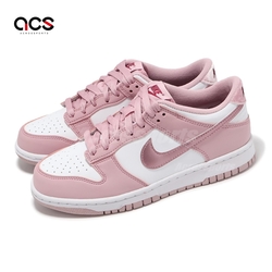 Nike 休閒鞋 Dunk Low GS 大童 女鞋 櫻花粉 白 天鵝絨