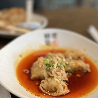 Photo of First Meeting Noodle - Rochester, MN, US. Wontons in spicy chili oil