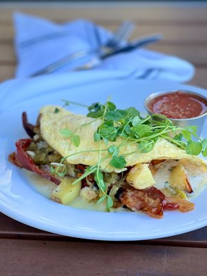 Photo of The Grove Cafe & Market - Albuquerque, NM, US. Burrito without the flour tortilla! GF friendly!