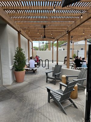 Photo of The Grove Cafe & Market - Albuquerque, NM, US. Patio area