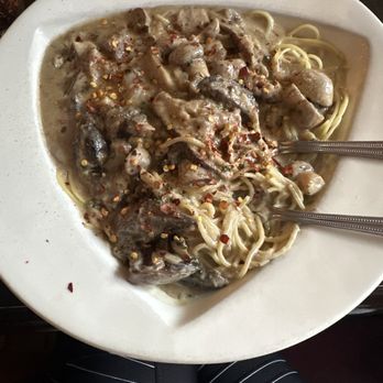 Mushroom pasta.