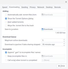 lightweight BitTorrent client (Qt interface)