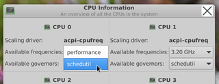 cpufreq information plugin for the Xfce4 panel