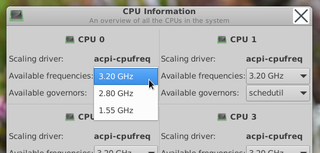 cpufreq information plugin for the Xfce4 panel