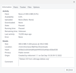 lightweight BitTorrent client (Qt interface)