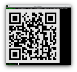 Display QR Codes in terminal (program)