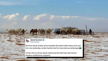 Saudi Arabian Deserts Blanketed By Snowfall In A Historical First; Internet Dubs It Apocalypse