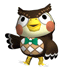 Brawl Sticker Blathers (Animal Crossing WW).png