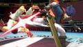 Ryu getting attacked by Ike on Boxing Ring.