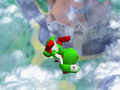 Yoshi tumbling in Super Smash Bros.