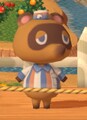 Tom Nook, in his Nook 'n' Go outfit, in Ultimate.