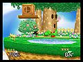 Yoshi and Fox on Dream Land in SSB.